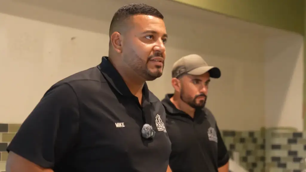 contractor working on bathroom