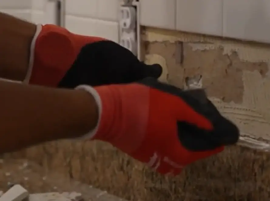 contractor working on bathroom